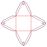 Pyramidlåda - rozkrój