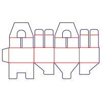 Låda med handtag - rozkrój