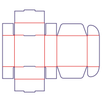 Kartong av fason - rozkrój