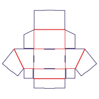 Sned bricklåda - rozkrój