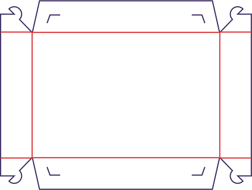 Låda bricka - rozkrój