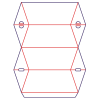 Polygonal kuddebox - rozkrój